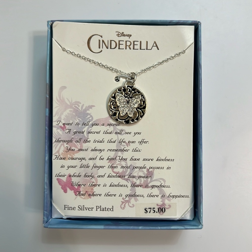 Cinderella’s Pendant Never Underestimate Magic Silver Plated Necklace